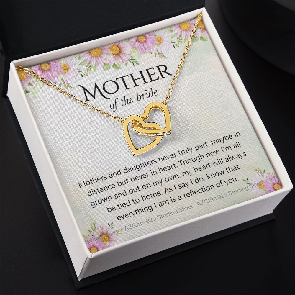 Mother Of The Bride Gift, Mother Of The Bride, Mother Of The Bride Gifts, Gift For Mother Of The Bride, Mother Of Bride Jewelry Interlocking Hearts Necklace