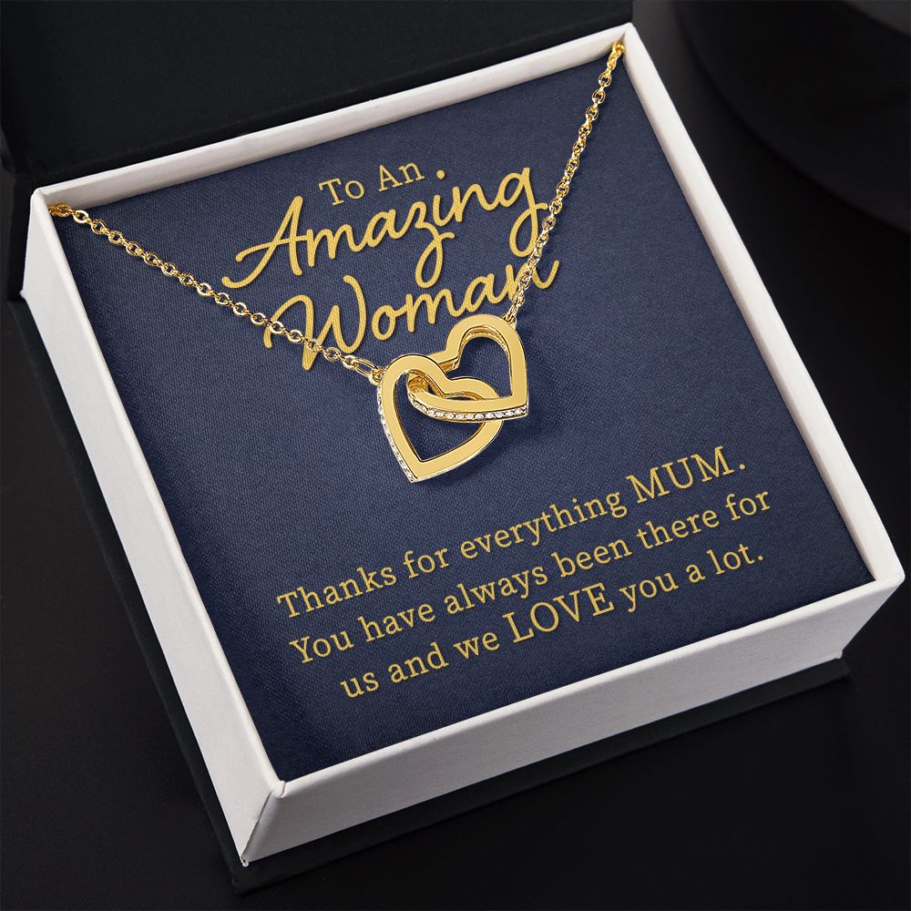 Birthday Gifts For Wife, To My Wife Necklace Gifts For Wife From Husband, To My Wife Jewelry For Women , To My Wife Necklace  from Husband Wedding Anniversary Present For Wife, Wife Jewelry Christmas 3 Interlocking Hearts Necklace