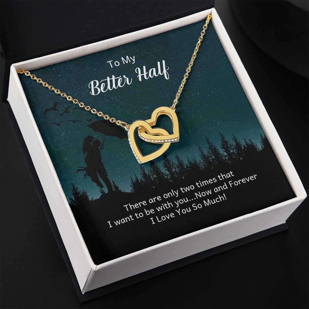 To My Girlfriend Necklace from Boyfriend To My Future Wife Necklace Jewelry For Girlfriend Gift For Girlfriend Gift for Her Romantic Birthday Valentines Day Gift For Girlfriend Gifts Necklaces Interlocking Hearts Necklace