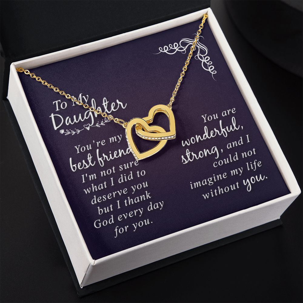 To My Daughter Necklace Gift from Mom, Mother and Daughter Jewelry Necklace for Girls, Mother Daughter Gift Ideas, Jewelry Pendant Necklace