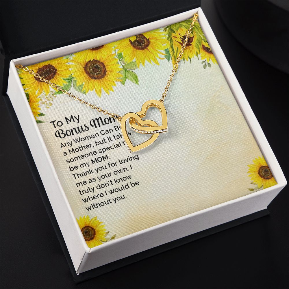 Mother Daughter Necklace as Daughter Gift from Mom, Mom Necklace as Christmas Gift for Mom from Son, Birthday Gift for Mother in Law Necklace, Bonus Mom Gifts for Step Mom Necklace3 Interlocking Hearts Necklace