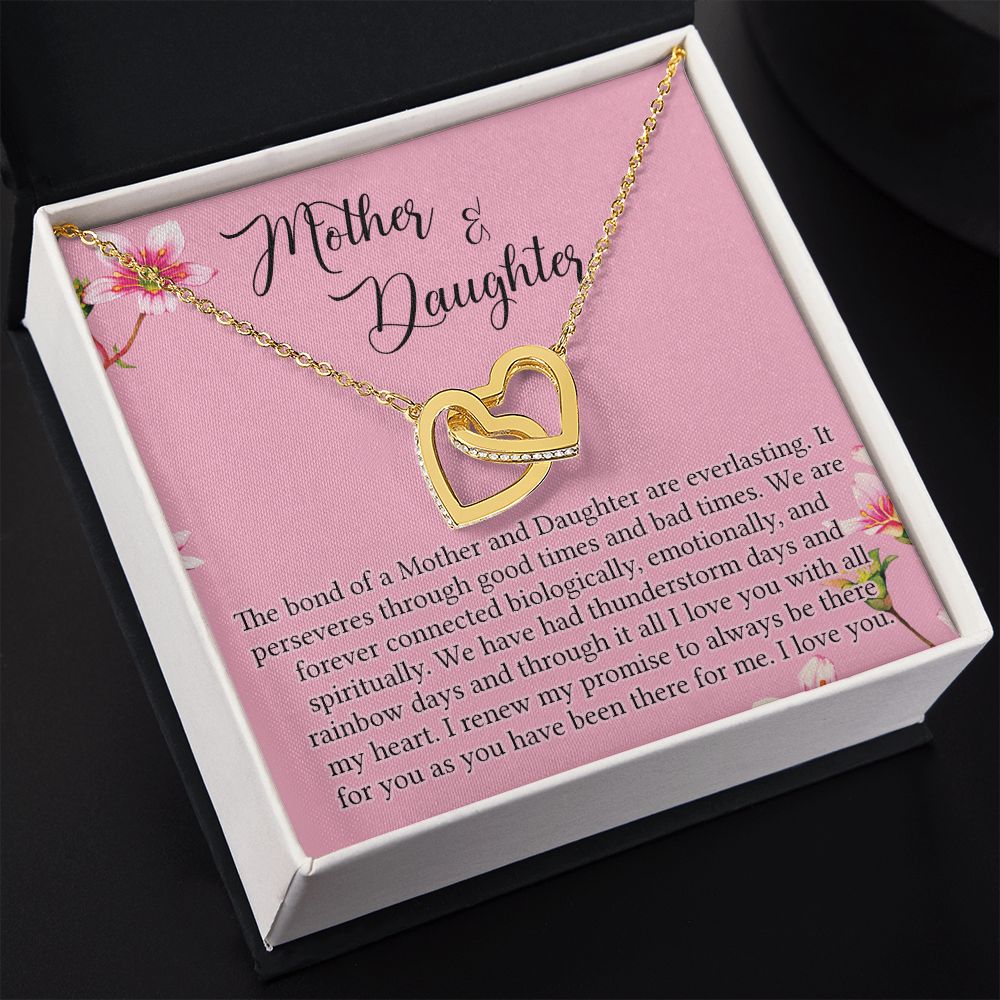 To My Mother Mom Bestfriend Best Mommy Mother In Law Stepmom For Mothers Day Birthday From Son Daughter Stepson Stepdaughter Necklace Gift Interlocking Hearts Necklace