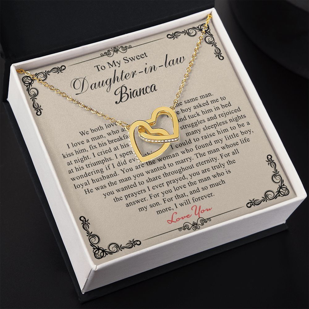 Daughter In Law Gifts Ideas, Daughter In Law Necklace, Gifts For Future Daughter In Law, Daughter In Law Birthday Gifts, Daughter-in-law Gifts From Mother In Law, Birthday Gifts For Daughter4 Interlocking Hearts Necklace