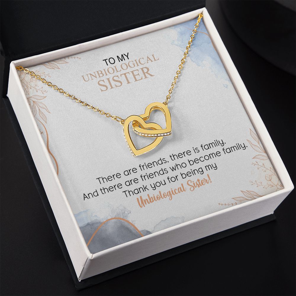 Best Friend Necklace For Unbiological Sister Soul Sister Gift Bestie Birthday Interlocking Hearts Necklace