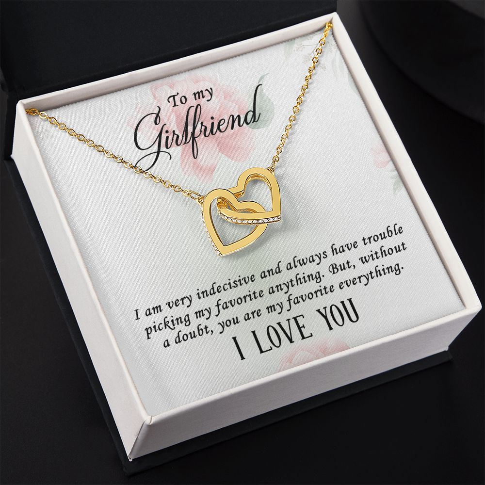 To My Girlfriend Necklace from Boyfriend To My Future Wife Necklace Jewelry For Girlfriend Gift For Girlfriend Gift for Her Romantic Birthday Valentines Day Gift For Girlfriend Gifts Necklaces Interlocking Hearts Necklace