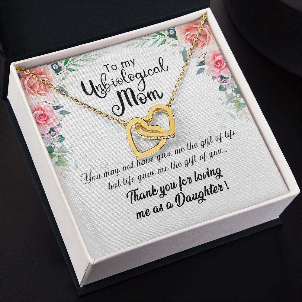 Unibological Necklace, Jewelry for Women, Future Mother in Law Gifts from Daughter in Law, Mother of Bride Gifts For Mother in Law, Birthday Gifts For Mother In Law From Daughter In Law Interlocking Hearts Necklace