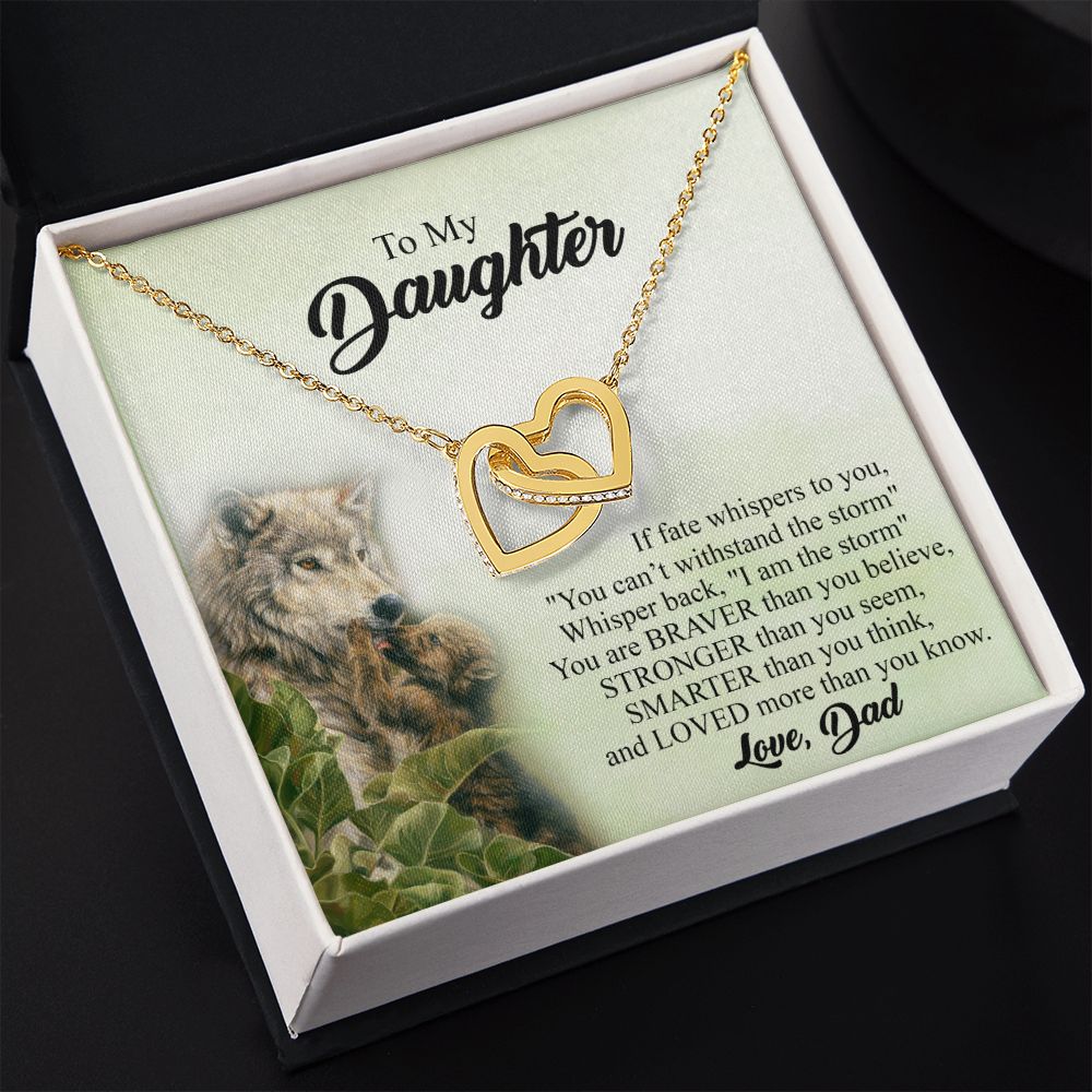 Mother Daughter Gift Ideas, To My Daughter Gift Necklace from Mom, Jewelry Pendant Present for Daughter, Birthday Christmas Gift Graduation Gifts for Daughters, Mother and Daughter Necklace 27 Interlocking Hearts Necklace
