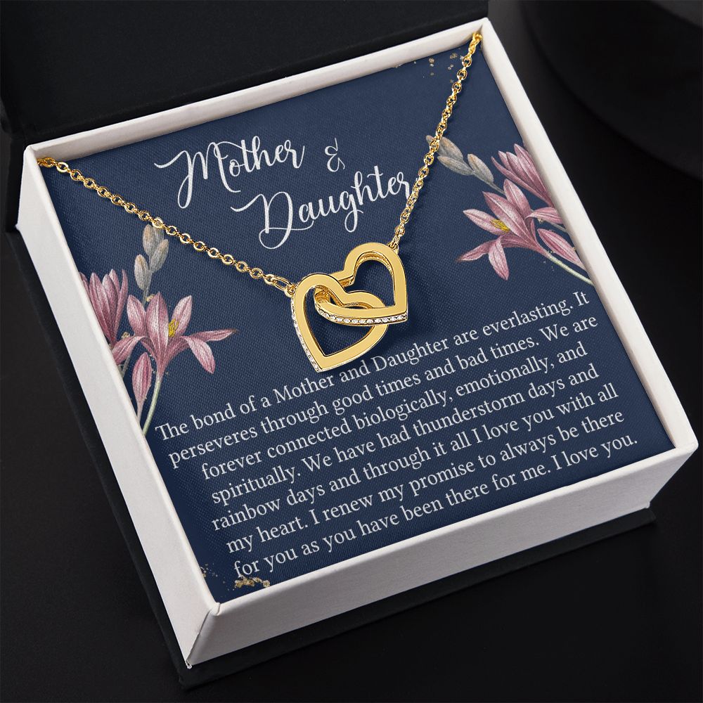 To My Mother Necklace Mom Bestfriend Best Mommy Mother In Law Stepmom For Mothers Day Birthday From Son Daughter Stepson Stepdaughter Necklace Gift Interlocking Hearts Necklace