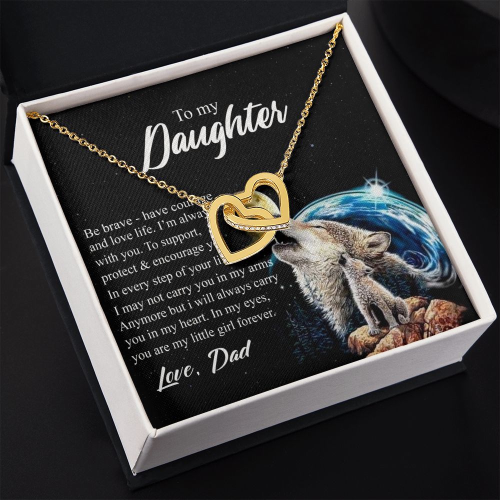 Mother Daughter Gift Ideas, To My Daughter Gift Necklace from Mom, Jewelry Pendant Present for Daughter, Birthday Christmas Gift Graduation Gifts for Daughters, Mother and Daughter Necklace 26 Interlocking Hearts Necklace