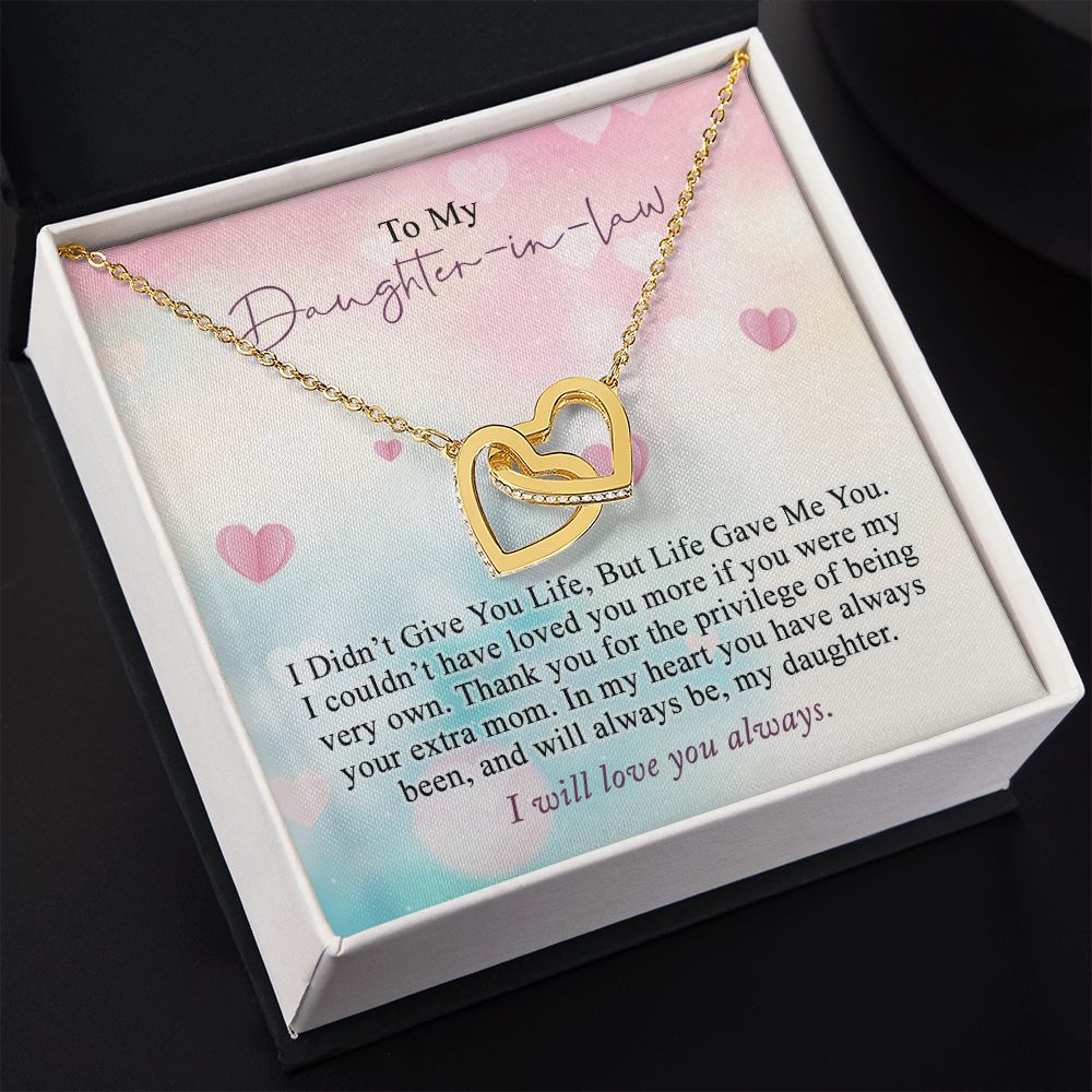 Daughter In Law Gifts Ideas, Daughter In Law Necklace, Gifts For Future Daughter In Law, Daughter In Law Birthday Gifts, Daughter-in-law Gifts From Mother In Law, Birthday Gifts For Daughter5 Interlocking Hearts Necklace