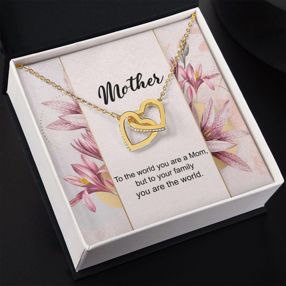 Mom Necklace Gifts for Mom from Daughter to Mom Gifts for Mothers Day from Daughter, To My Mom Necklace from Daughter to Mom Birthday Gifts Necklace with Message Card and Gift Box7 Interlocking Hearts Necklace