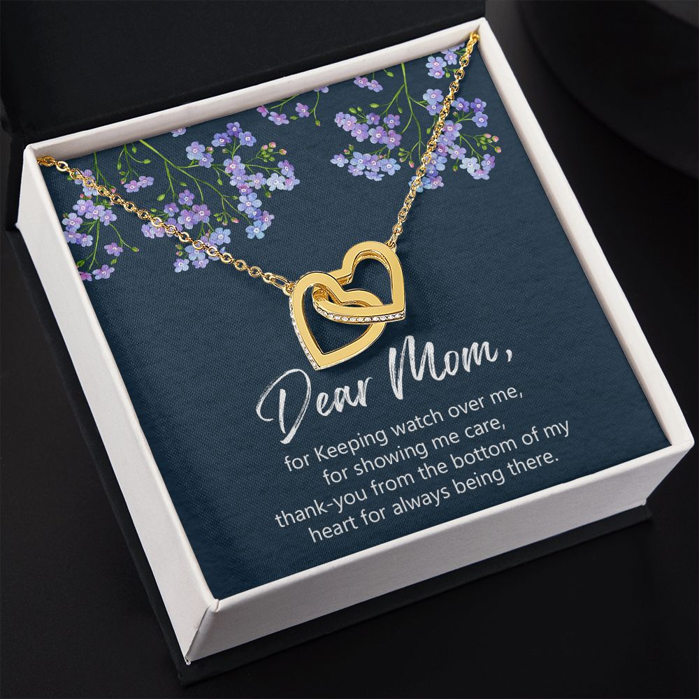 Mother's necklace, Mom gift from daughter, Mom gift from son, Mother's Day jewelry, Mom birthday gift, gifts for mom, Mom bday Interlocking Hearts Necklace