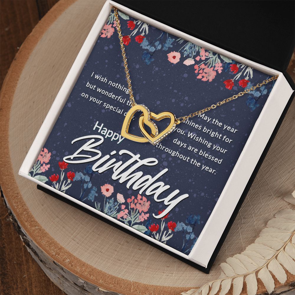 Mom Necklace Gifts for Mom from Daughter to Mom Gifts for Mothers Day from Daughter, To My Mom Necklace from Daughter to Mom Birthday Gifts Necklace with Message Card and Gift Box2230 Interlocking Hearts Necklace