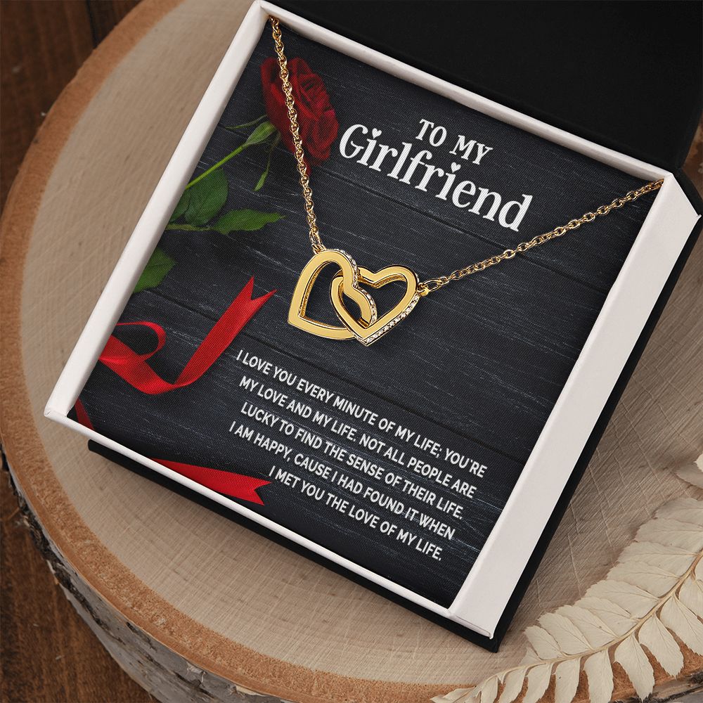 To My Girlfriend Necklace from Boyfriend To My Future Wife Necklace Jewelry For Girlfriend Gift For Girlfriend Gift for Her Romantic Birthday Valentines Day Gift For Girlfriend Gifts Necklaces Interlocking Hearts Necklace