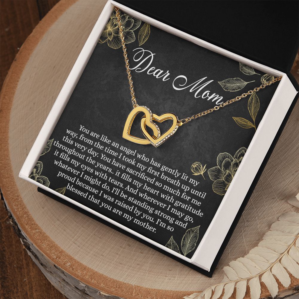 Mothers Day Gifts From Son Daughter Kids Gifts For Mom Birthday Unique Mothers Day Necklace Gift Idea Sentimental Mom Christmas Present Interlocking Hearts Necklace