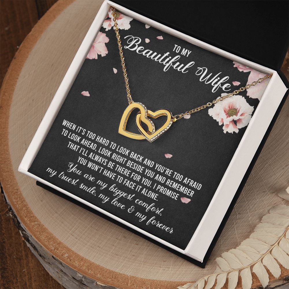 To My Beautiful Wife Necklace, Wedding Anniversary Jewelry For Women, Necklace For Wife from Husband, Gifts For Wife Birthday Gifts Necklace, Jewelry With Message Card In A Gift Box