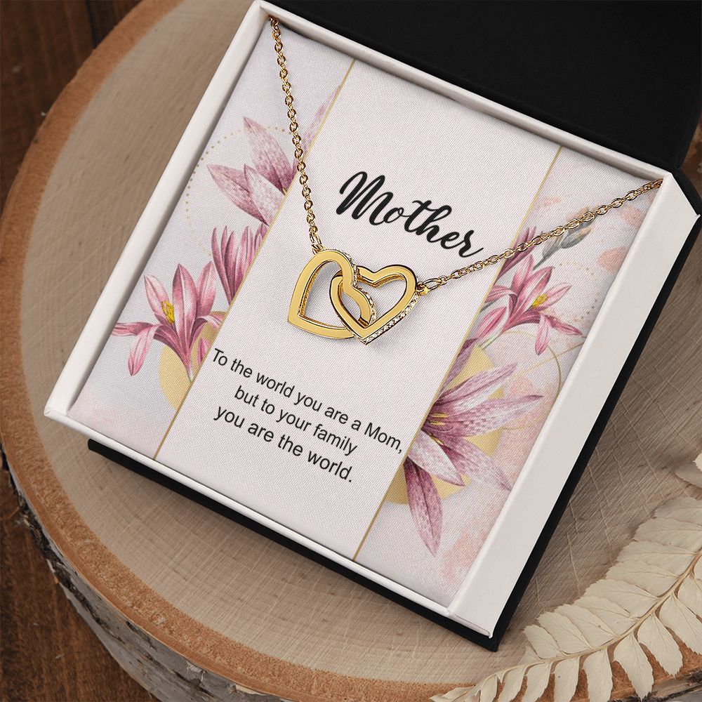 Mom Necklace Gifts for Mom from Daughter to Mom Gifts for Mothers Day from Daughter, To My Mom Necklace from Daughter to Mom Birthday Gifts Necklace with Message Card and Gift Box7 Interlocking Hearts Necklace