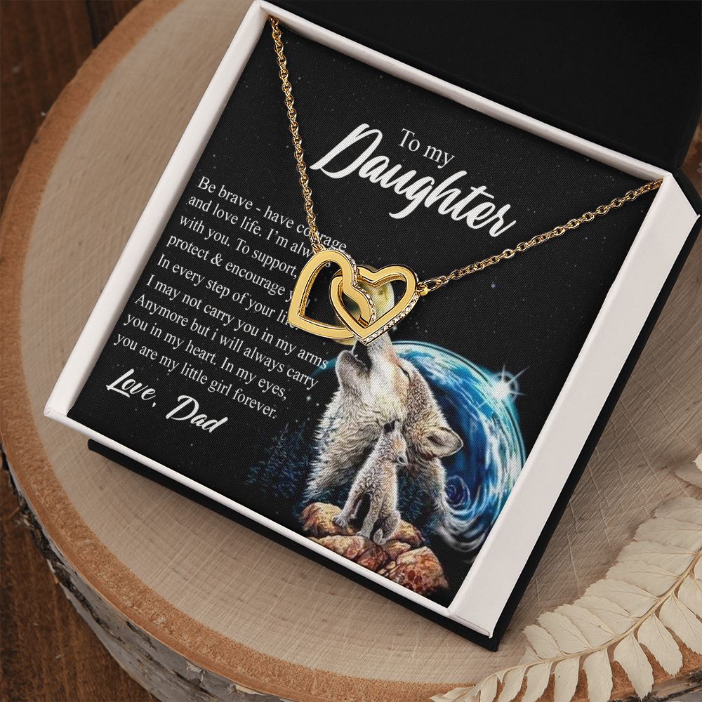 Mother Daughter Gift Ideas, To My Daughter Gift Necklace from Mom, Jewelry Pendant Present for Daughter, Birthday Christmas Gift Graduation Gifts for Daughters, Mother and Daughter Necklace 26 Interlocking Hearts Necklace