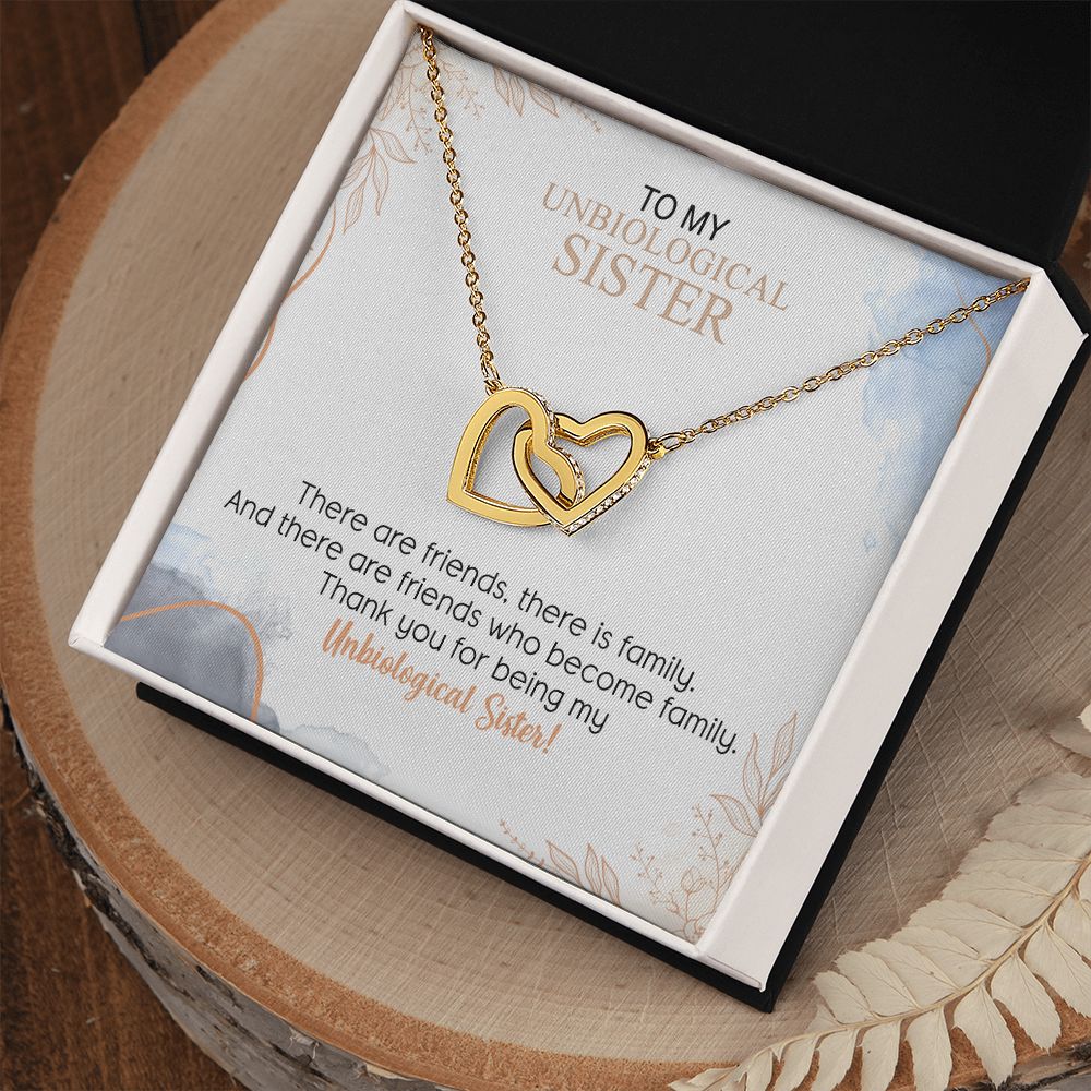 Best Friend Necklace For Unbiological Sister Soul Sister Gift Bestie Birthday Interlocking Hearts Necklace