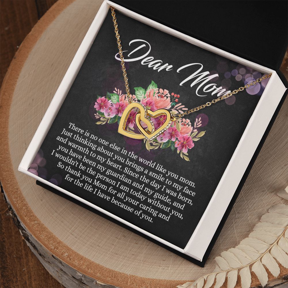 To My Mom Necklace, Mothers Day Gift From Daughter, Mom Gifts Idea, Mothers Day Necklace From Daughter, Mothers Day Gift From Son, Gift For Mom From Son, Mothers Day Jewelry Box Interlocking Hearts Necklace