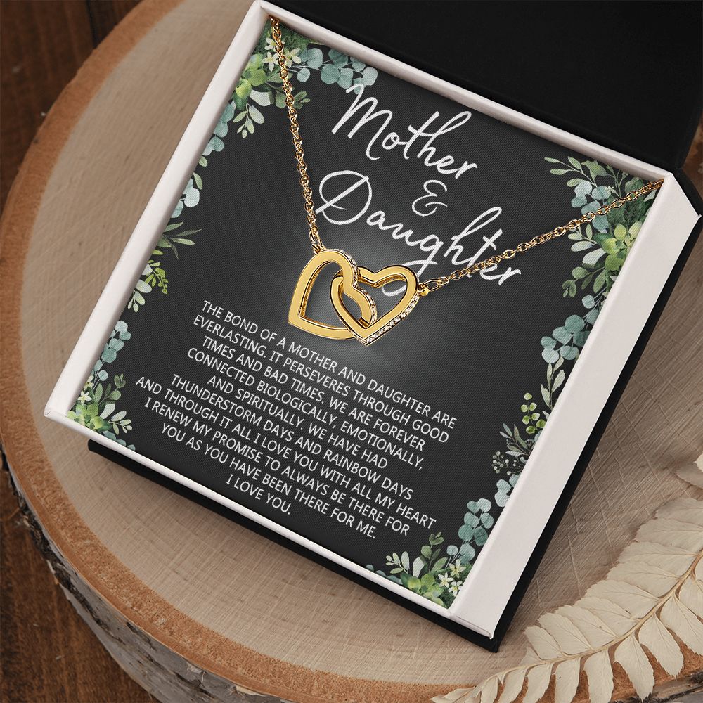 Mother Daughter Necklace Mothers day Necklace Mother Daughter Gift Mother Daughter Jewelry Gift For Daughter From Mom Daughter Mother Birthday Gift Interlocking Hearts Necklace