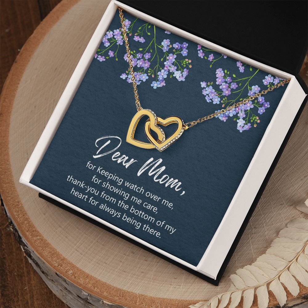 Mother's necklace, Mom gift from daughter, Mom gift from son, Mother's Day jewelry, Mom birthday gift, gifts for mom, Mom bday Interlocking Hearts Necklace