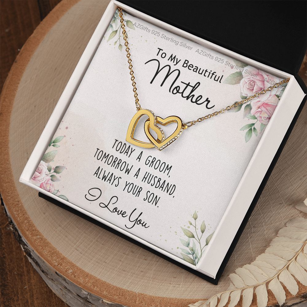 Mother Of The Groom Gift, Mother Of The Groom, Mother Of The Groom Gifts, Gift For Mother Of The Groom, Mother Of Groomw Interlocking Hearts Necklace