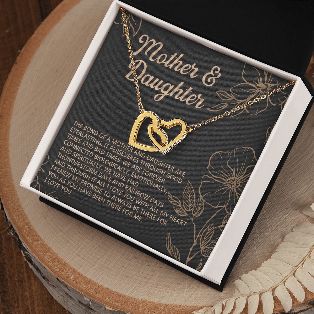 Mother Daughter Necklace Mothers day Necklace Mother Daughter Gift Mother Daughter Jewelry Gift For Daughter From Mom Daughter Mother Interlocking Hearts Necklace