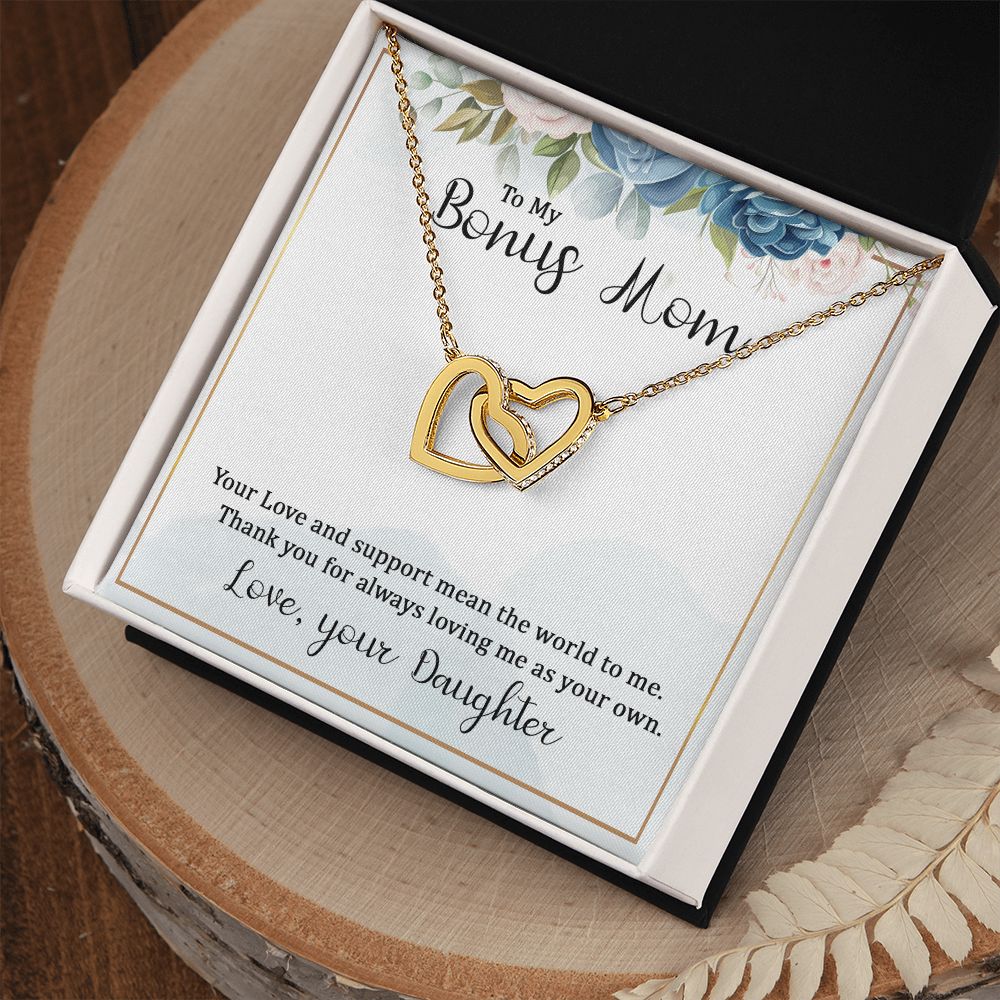 Mother Daughter Necklace as Daughter Gift from Mom, Mom Necklace as Christmas Gift for Mom from Son, Birthday Gift for Mother in Law Necklace, Bonus Mom Gifts for Step Mom Necklace6 Interlocking Hearts Necklace