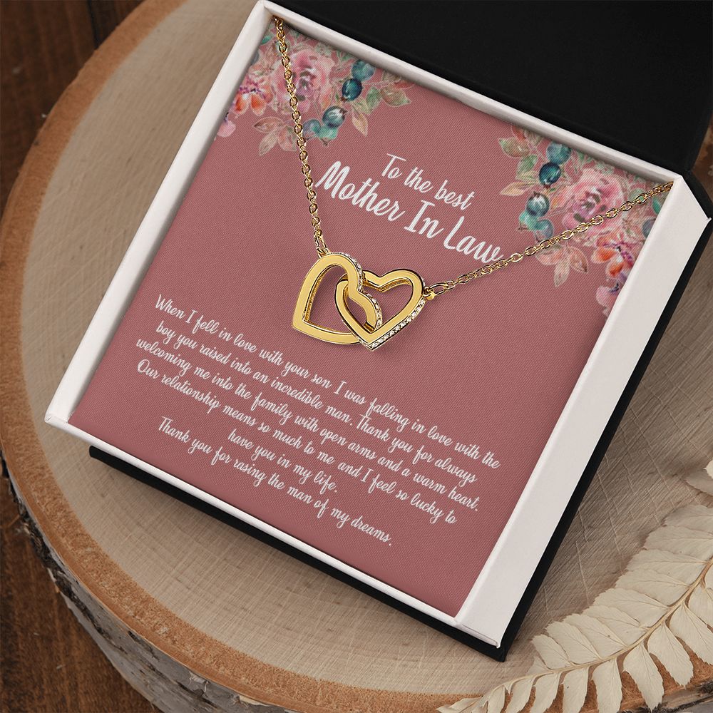 Mother in Law Necklace, Jewelry for Women, Future Mother in Law Gifts from Daughter in Law, Mother of Bride Gifts For Mother in Law, Birthday Gifts For Mother In Law From Daughter In Law3 Interlocking Hearts Necklace