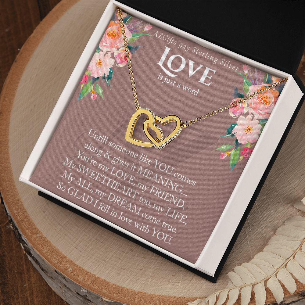 To My Wife Necklace from Husband, Luxury Necklace for Women, Personaled Interlocking Hearts Necklace