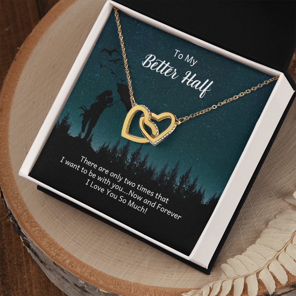To My Girlfriend Necklace from Boyfriend To My Future Wife Necklace Jewelry For Girlfriend Gift For Girlfriend Gift for Her Romantic Birthday Valentines Day Gift For Girlfriend Gifts Necklaces Interlocking Hearts Necklace