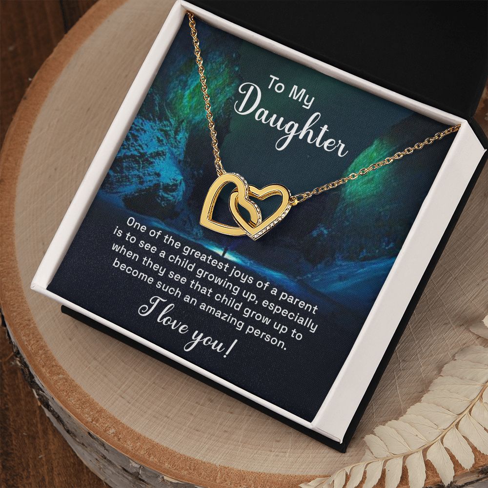 To My Daughter Necklace Gift from Mom, Mother and Daughter Jewelry Necklace for Girls, Mother Daughter Gift Ideas, Jewelry Pendant Necklace