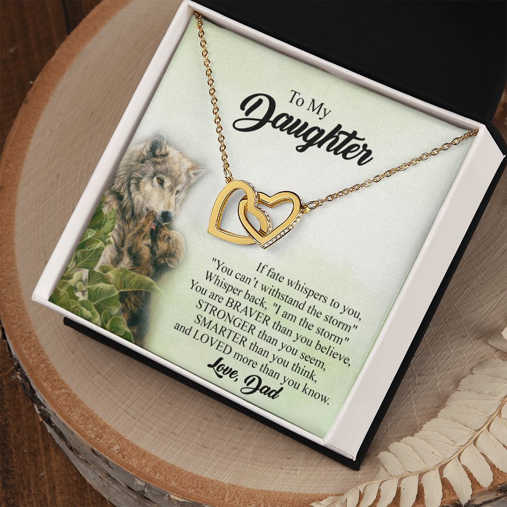 Mother Daughter Gift Ideas, To My Daughter Gift Necklace from Mom, Jewelry Pendant Present for Daughter, Birthday Christmas Gift Graduation Gifts for Daughters, Mother and Daughter Necklace 27 Interlocking Hearts Necklace