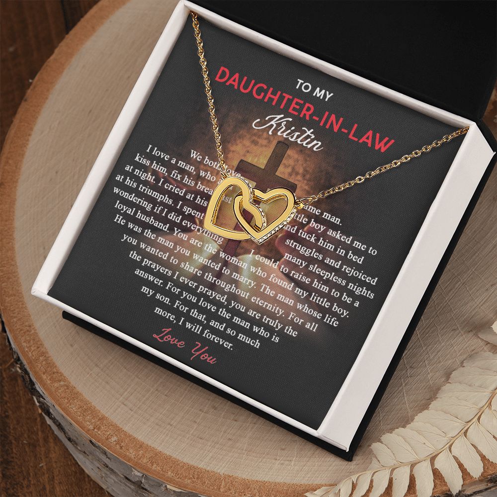 Daughter In Law Gifts Ideas, Daughter In Law Necklace, Gifts For Future Daughter In Law, Daughter In Law Birthday Gifts, Daughter-in-law Gifts From Mother In Law, Birthday Gifts For Daughter8 Interlocking Hearts Necklace