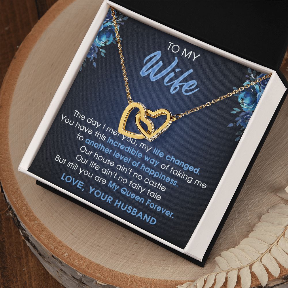 To My Wife Gift Jewelry Gift For Wife Birthday Gift For Wife Necklace For Wife Interlocking Hearts Necklace