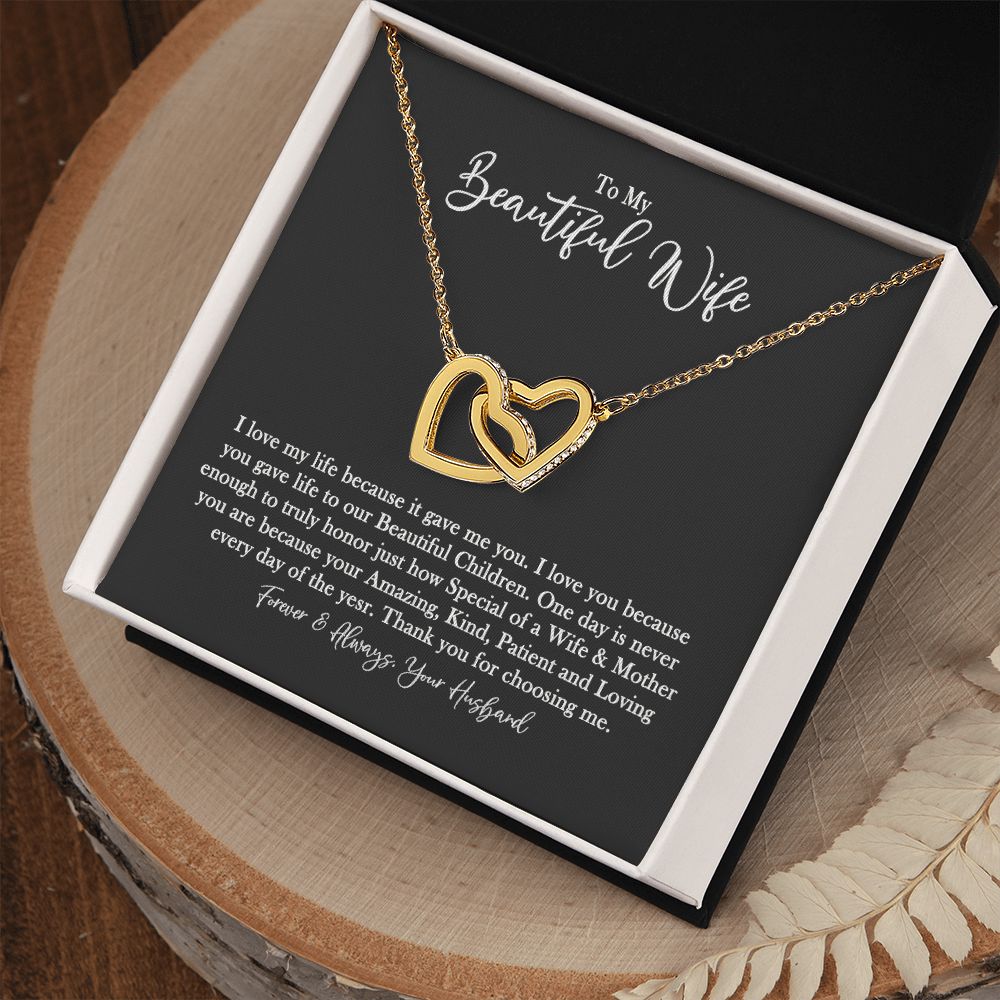 Birthday Gifts For Wife, Love Necklace Gifts For Wife From Husband, To My Beautiful Wife Necklace For Women, To My Wife Necklace, Wedding Anniversary Present For Wife, Romantic Soulmate Jewelry On Christmas