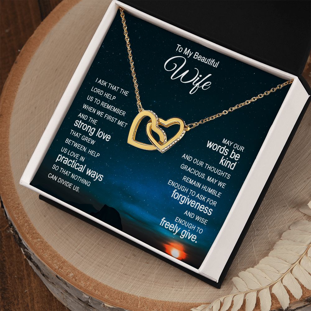 To My Beautiful Wife Necklace Romantic Gifts For Her To My Wife Necklace Soulmate Jewelry Soulmate Gift Birthday Gift For Wife Silver Pendant Silver Necklace Gifts for Wife from Husband 14k White Gold