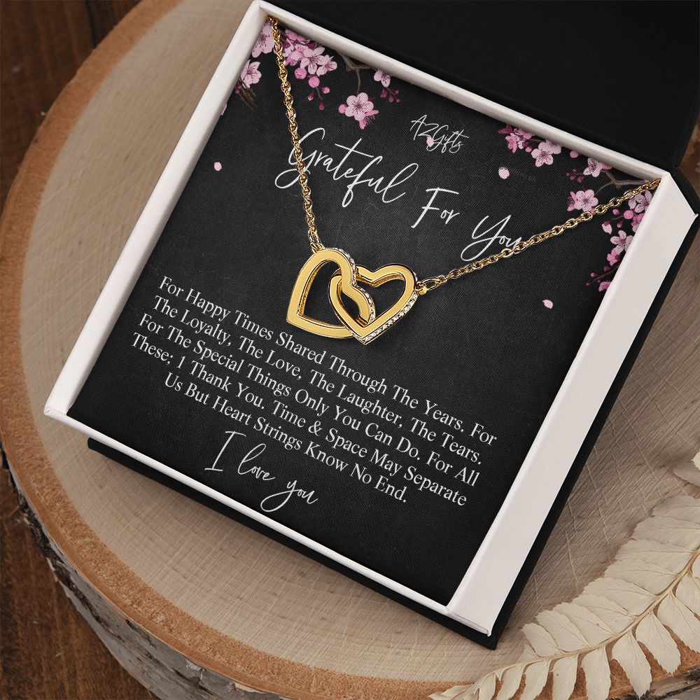Birthday Gifts For Wife, Necklace Gifts For Wife From Husband, To My Wife Jewelry For Women , To My Wife Necklace  from Husband Wedding Anniversary Present For Wife, Beautiful Wife Jewelry On Christmas Interlocking Hearts Necklace