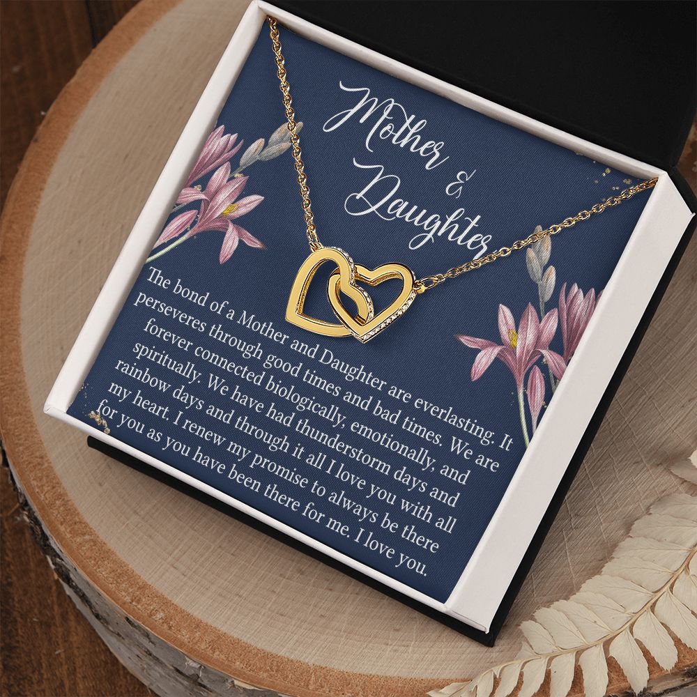 To My Mother Necklace Mom Bestfriend Best Mommy Mother In Law Stepmom For Mothers Day Birthday From Son Daughter Stepson Stepdaughter Necklace Gift Interlocking Hearts Necklace