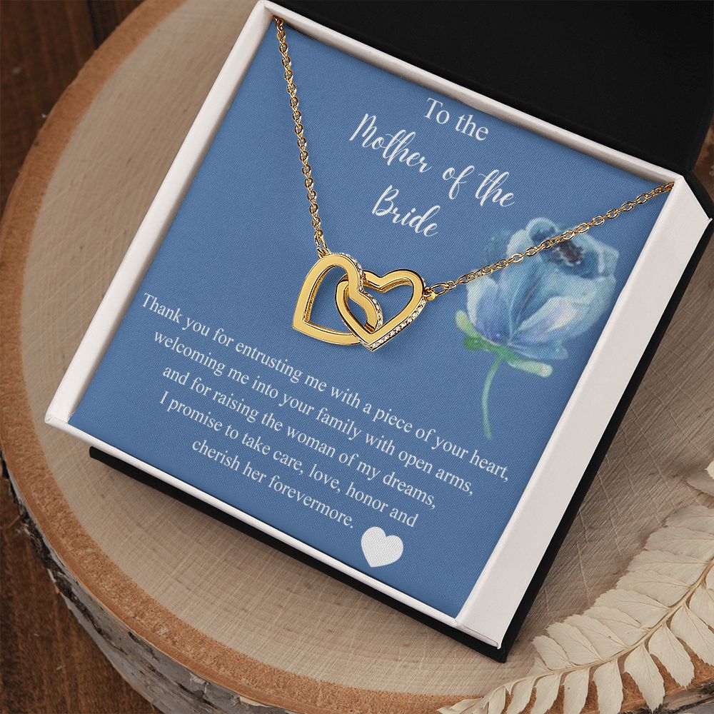 Mother Of The Bride Gift From Groom, Alluring Beauty Necklace, Future Mom Interlocking Hearts Necklace