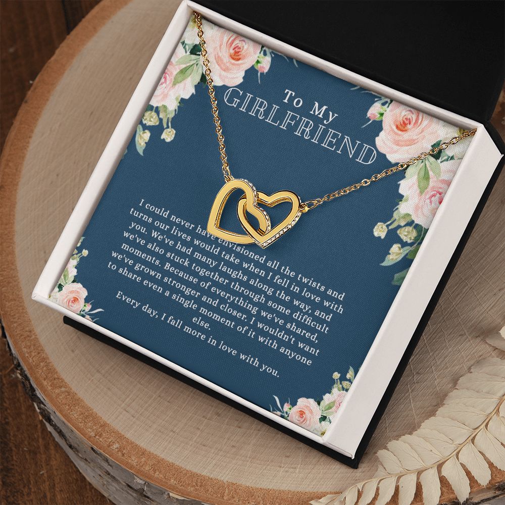 To My Girlfriend Necklace from Boyfriend, Personalized Necklace for Women, Luxury Necklace for Girlfriend, Wedding Anniversary Present For Her, Girlfriend Gift Jewelry Christmas Birthday Gift