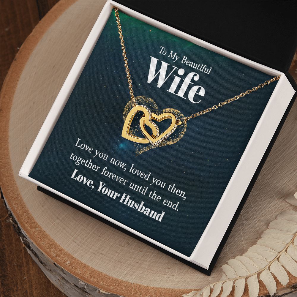 To My Beautiful Wife Necklace, Wedding Anniversary Jewelry For Women, Necklace For Wife from Husband, Gifts For Wife Birthday Gifts Necklace, Jewelry With Message Card In A Gift Box