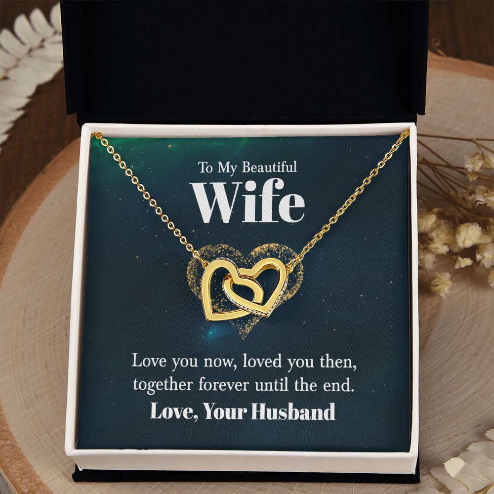 To My Beautiful Wife Necklace, Wedding Anniversary Jewelry For Women, Necklace For Wife from Husband, Gifts For Wife Birthday Gifts Necklace, Jewelry With Message Card In A Gift Box
