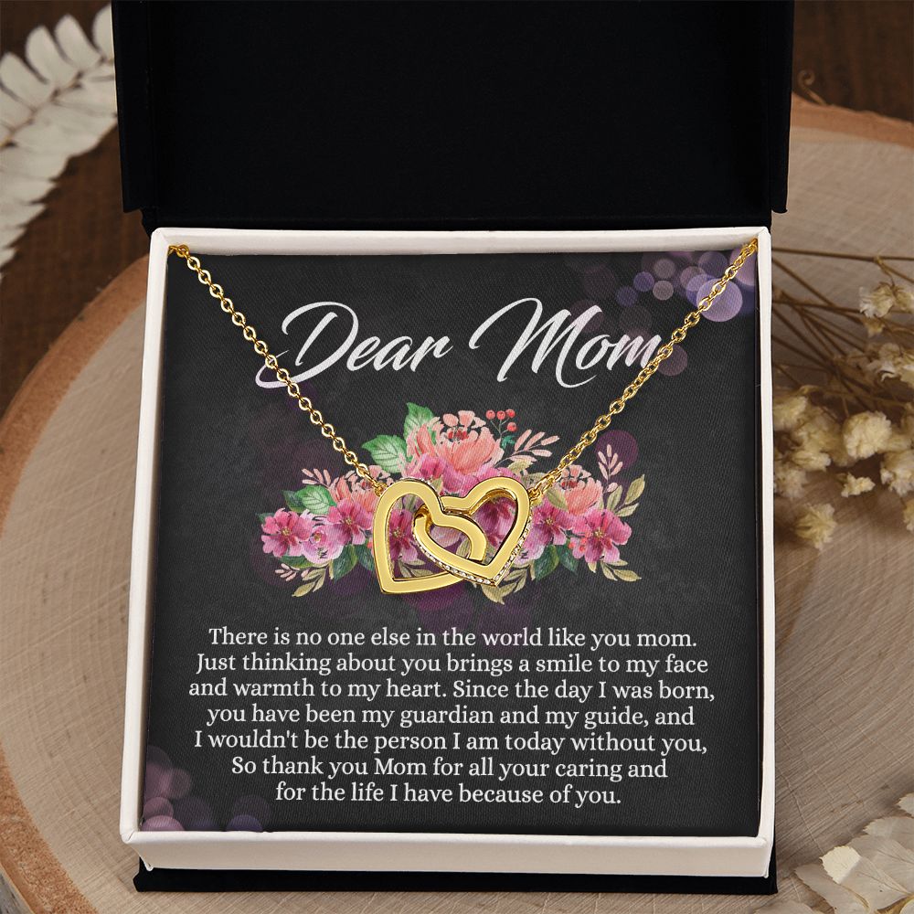 To My Mom Necklace, Mothers Day Gift From Daughter, Mom Gifts Idea, Mothers Day Necklace From Daughter, Mothers Day Gift From Son, Gift For Mom From Son, Mothers Day Jewelry Box Interlocking Hearts Necklace