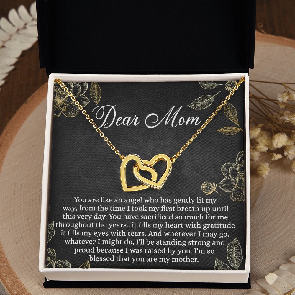 Mothers Day Gifts From Son Daughter Kids Gifts For Mom Birthday Unique Mothers Day Necklace Gift Idea Sentimental Mom Christmas Present Interlocking Hearts Necklace