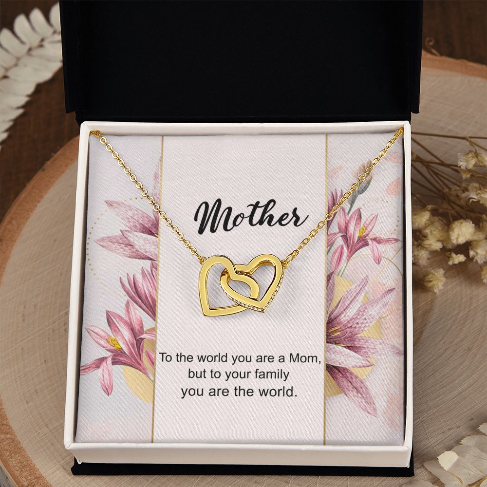 Mom Necklace Gifts for Mom from Daughter to Mom Gifts for Mothers Day from Daughter, To My Mom Necklace from Daughter to Mom Birthday Gifts Necklace with Message Card and Gift Box7 Interlocking Hearts Necklace