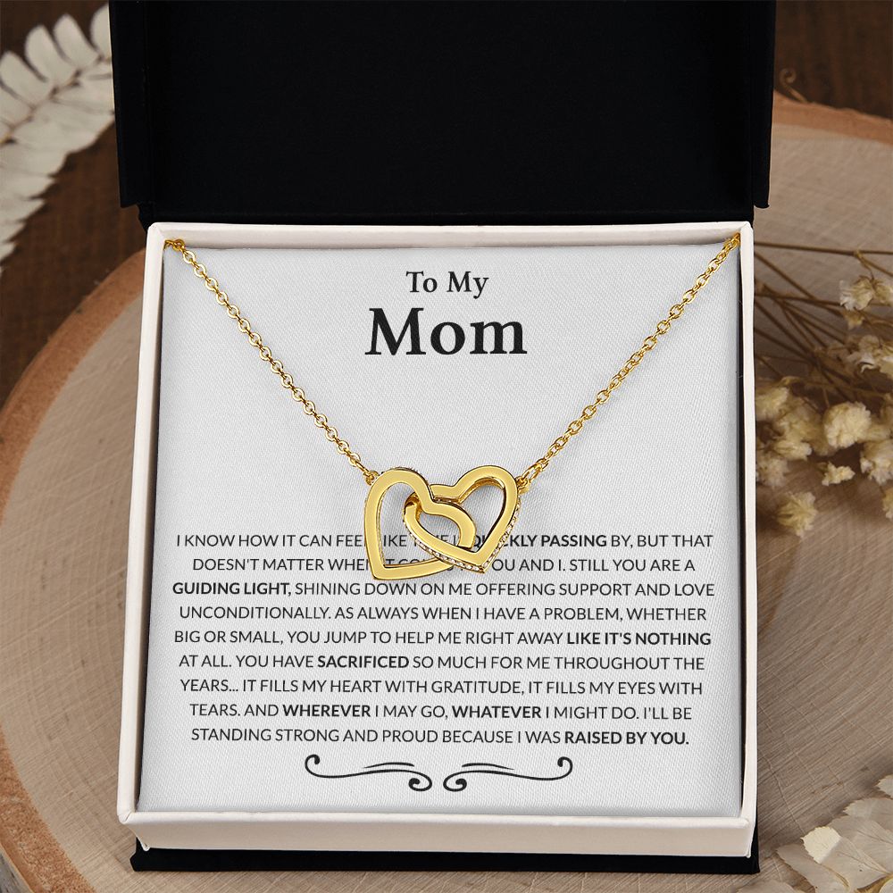 Gift for Mom from Daughter Moms Birthday Meaningful Gift for Mom Wedding Gifts Interlocking Hearts Necklace