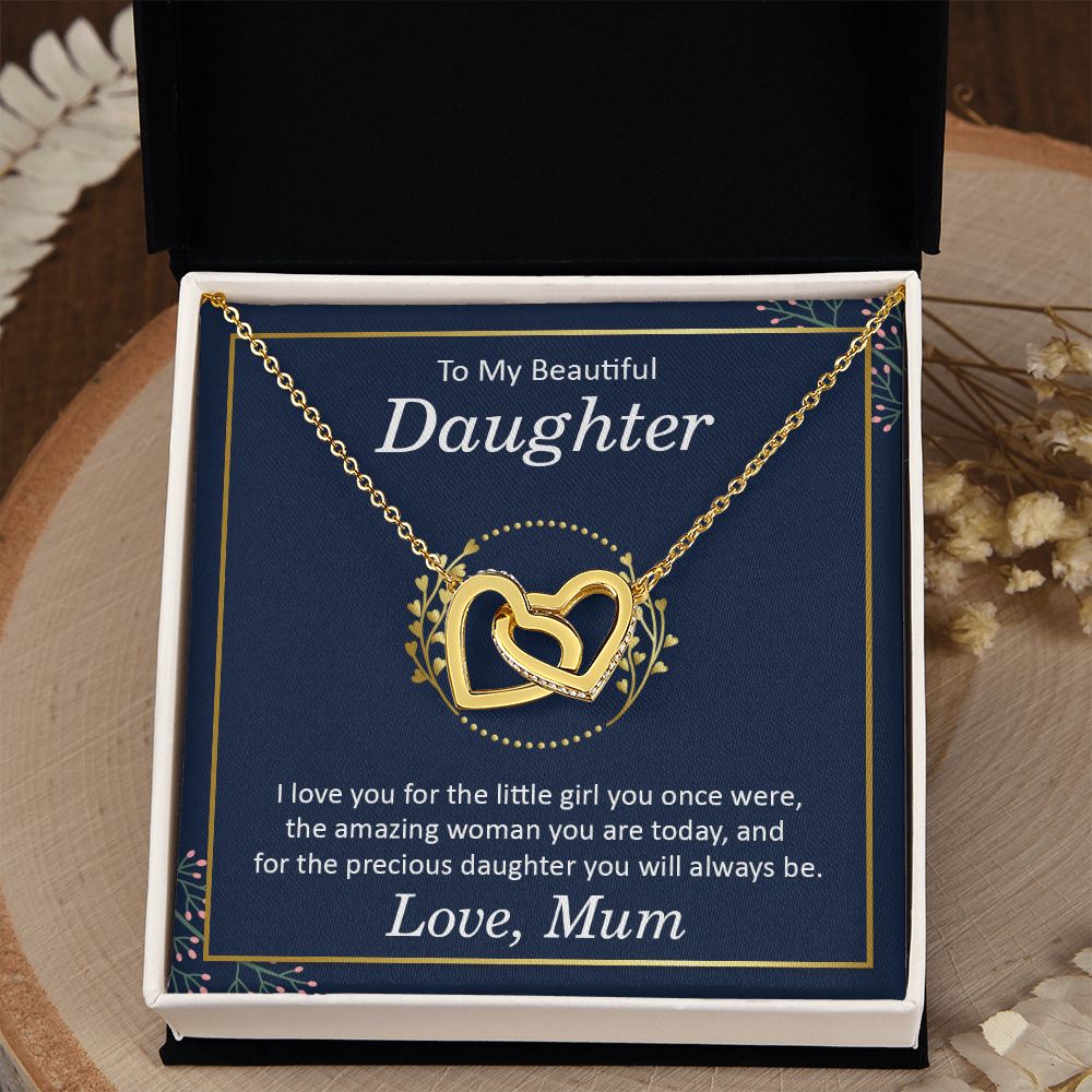 To My Daughter Necklace Gift from Mom, Mother and Daughter Jewelry Necklace for Girls, Mother Daughter Gift Ideas, Jewelry Pendant Necklace