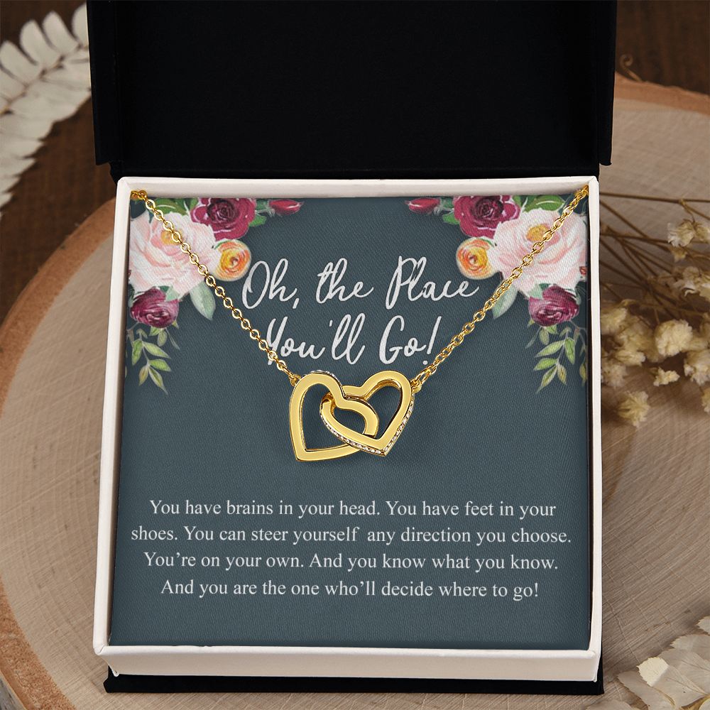 Best gift for her on graduation, Graduation Gifts Jewelry Congrats Graduation Pendants Gift For Daughter, Granddaughter, Niece, Sister Graduation Gift For Daughter Interlocking Hearts Necklace